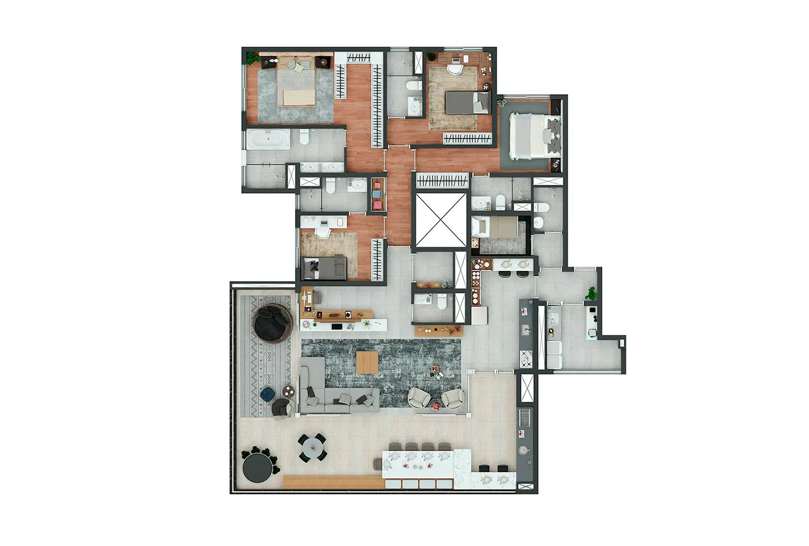 Planta — 3 SUITES
