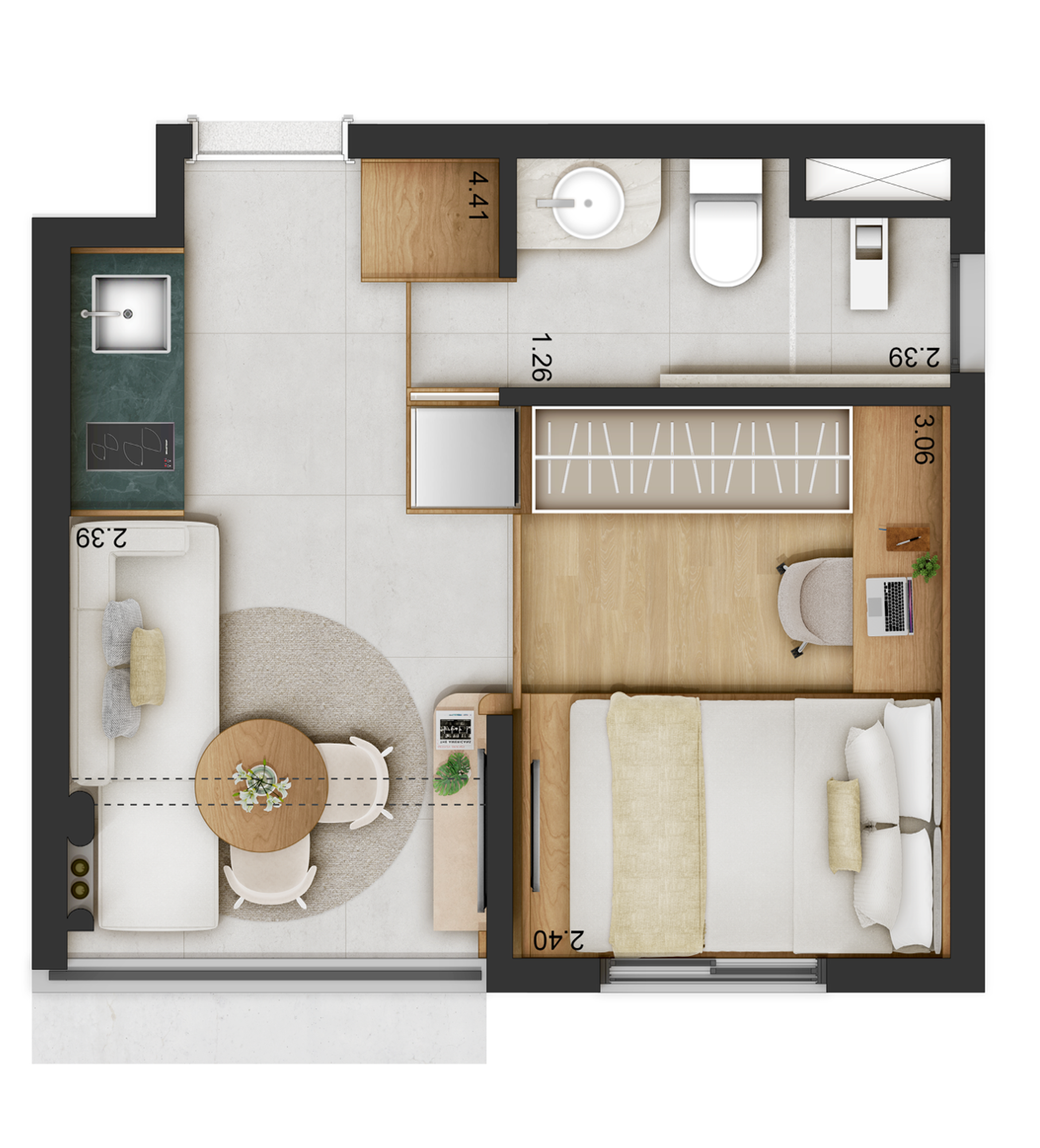 Planta — 1 DORM HIS